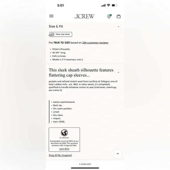 J. Crew Resume dress | Orange | Size: 8 - Picture 7 of 7